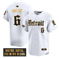 Al Kaline #6 Detroit Tigers Motor Gothic Edition Limited Jersey - White Gold