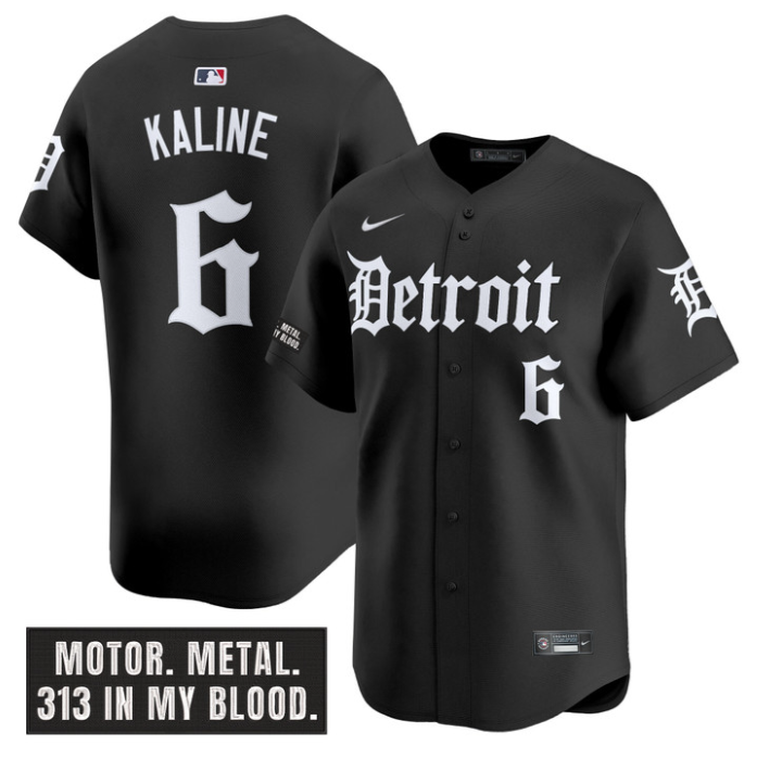 Al Kaline #6 Detroit Tigers Motor Gothic Edition Vapor Limited Jersey