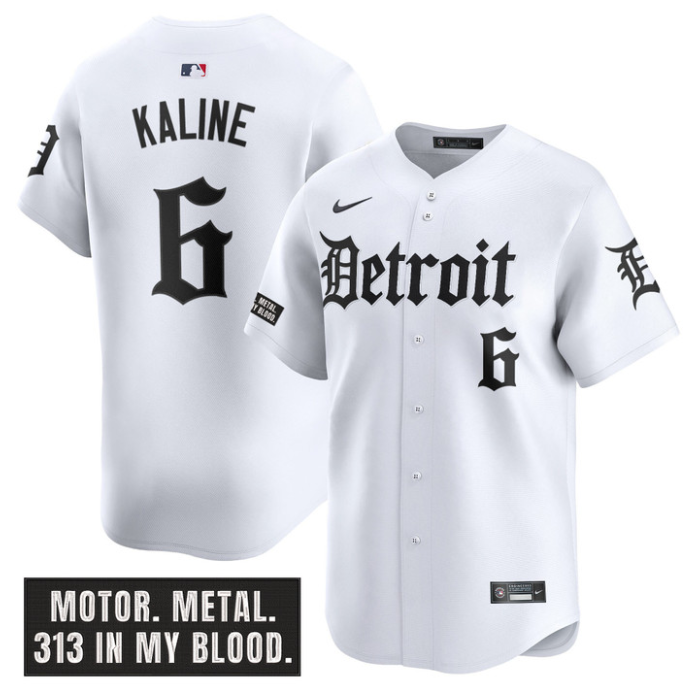 Al Kaline #6 Detroit Tigers Motor Gothic Edition Vapor Limited W Jersey