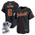 Al Kaline #6 Detroit Tigers Paws Patch Vapor Premier Limited Bla Jersey