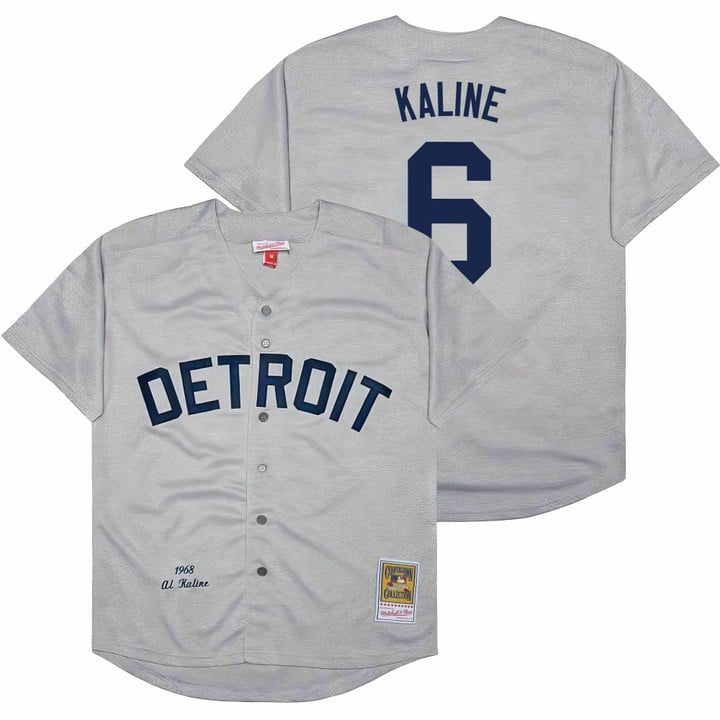 Al Kaline #6 Detroit Tigers Throwback Cooperstown Limited Jersey - Gray