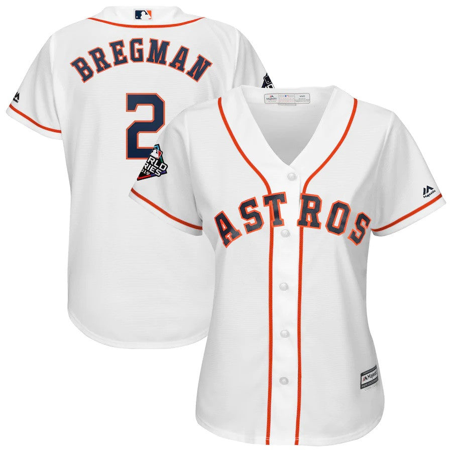 Alex Bregman #2 Houston Astros Majestic Womens 2019 World Series Bound Limited Cool Base Player Jersey - White
