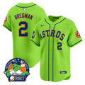 Alex Bregman #2 Houston Astros Orbit Patch Vapor Premier Limited V2 Gree Jersey