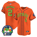 Alex Bregman #2 Houston Astros Orbit Patch Vapor Premier Limited V2 Oran Jersey