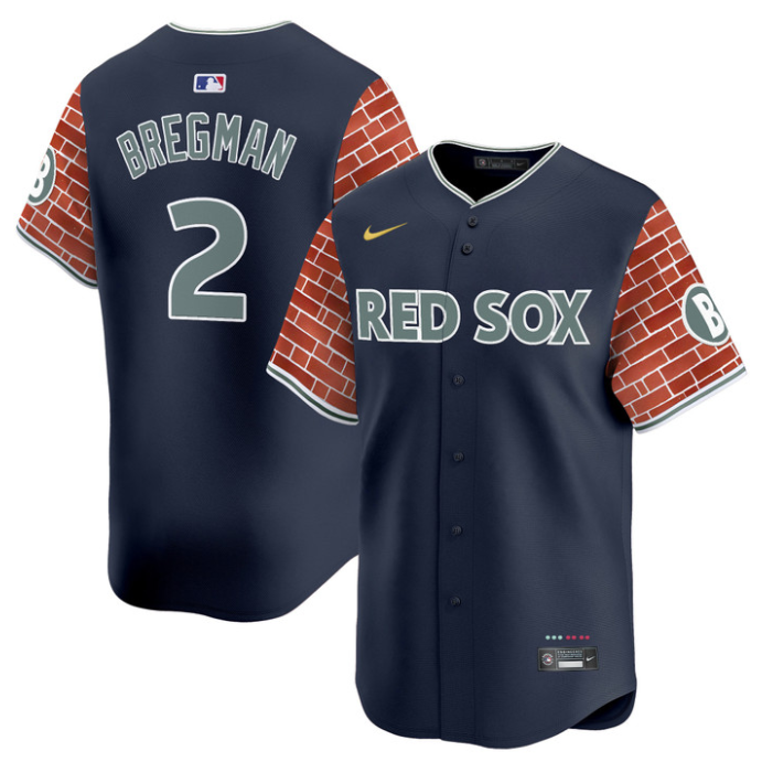 Alex Bregman #2 Boston Red Sox 2025 Fenway Brick Style Vapor Premier Jersey - Red