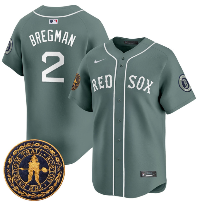 Alex Bregman #2 Boston Red Sox Freedom Trail Patch Vapor Premier Limited Jersey