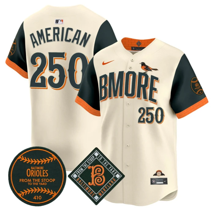 Baltimore Orioles 2026 American #250 City Connect Premier Jersey