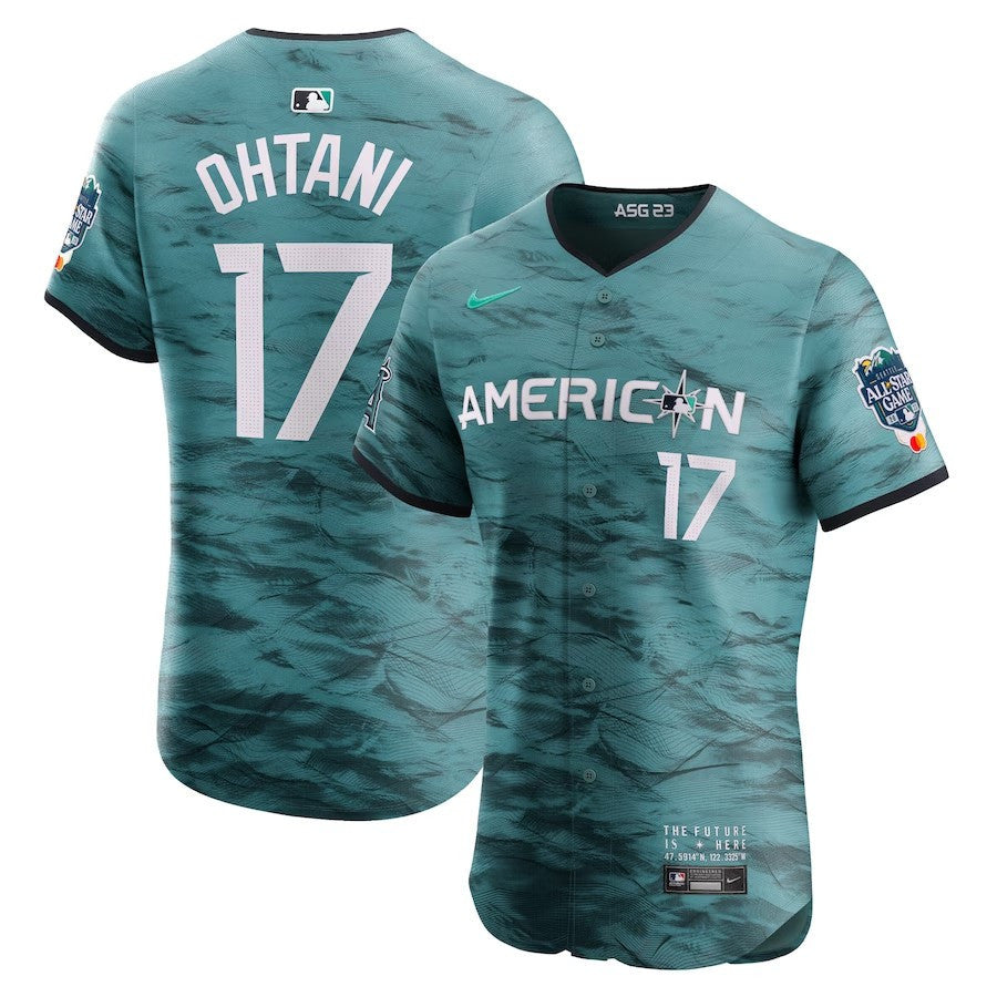 Shohei Ohtani #17 American League Nike 2023 Star Game Vapor Premier Elite Player Jersey - Teal
