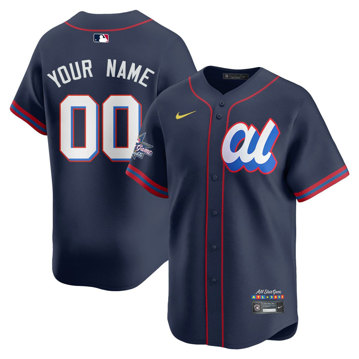 American League 2025 All-Star Vapor Premier Limited Custom Jersey