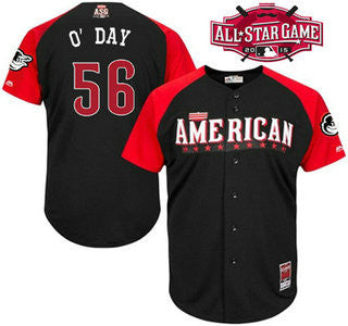 American League #56 Baltimore Orioles Majestic 2015 Darren Oday Star Game Player Jersey - Black