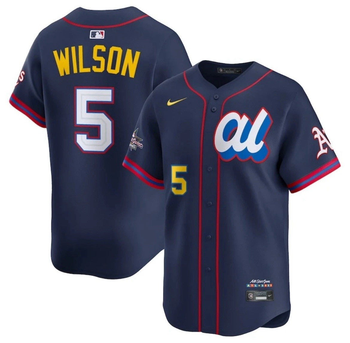 American League #5 Wilson 2025 Jacob All-Star Limited Jersey - Navy