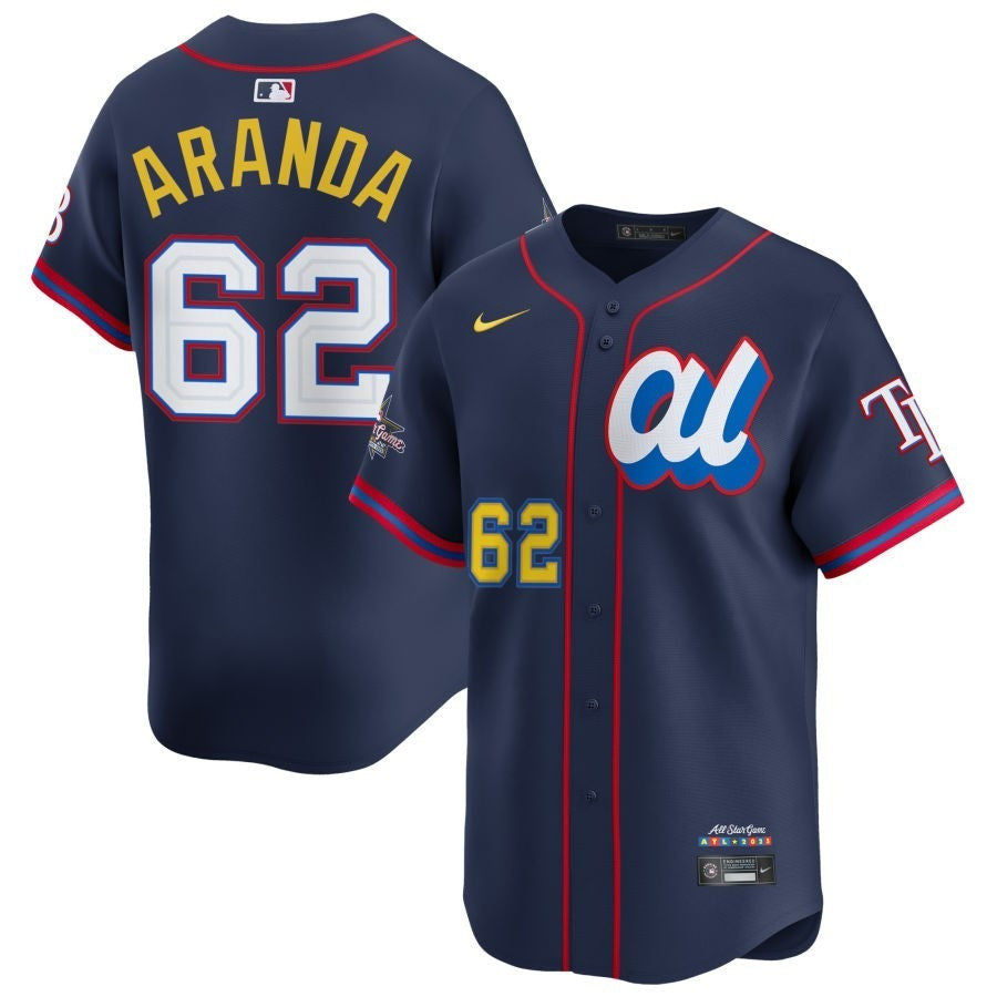 Jonathan Aranda #62 American League 2025 All-Star Limited Jersey - Navy