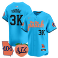 Atlanta Braves Andr #3K Big Peach Premier Limited Ligh Jersey
