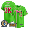 Hank Aaron #44 Atlanta Braves Andr #3K Atliens Patch Limited Bright Jersey