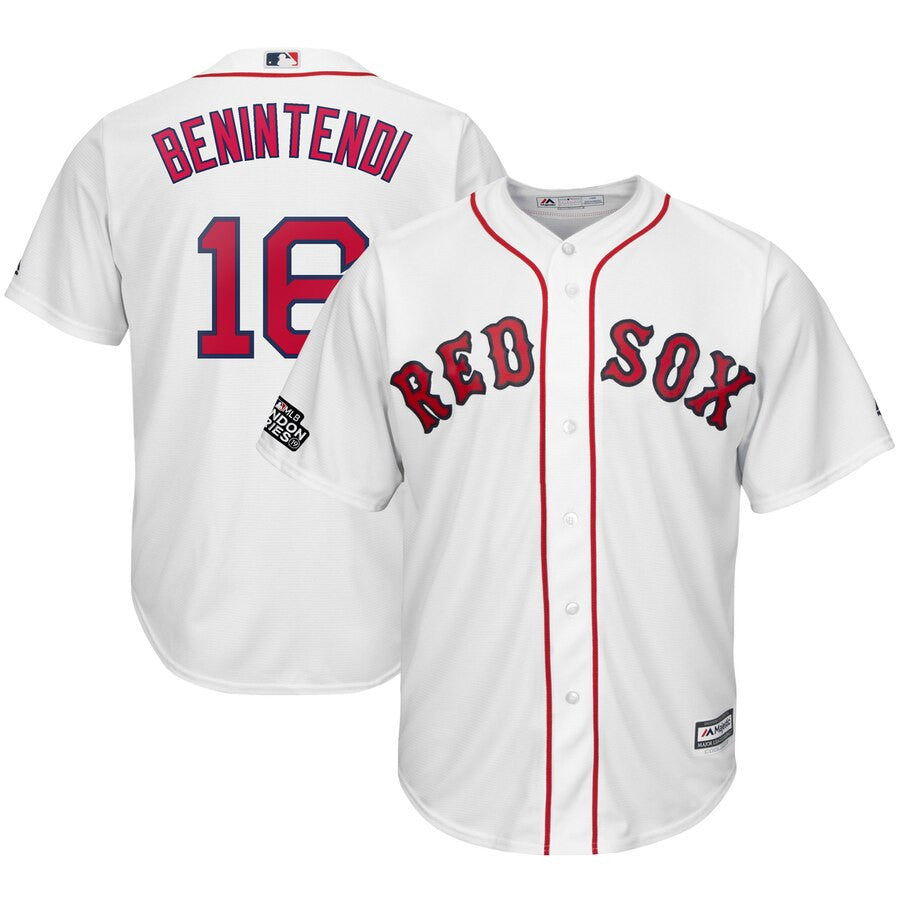 Andrew Benintendi Boston Red Sox Majestic 2019 London Series Limited Cool Base Player Jersey - White