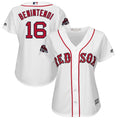 Andrew Benintendi Boston Red Sox Majestic Womens 2018 World Series Champions Team Logo Limited Player Jersey - White