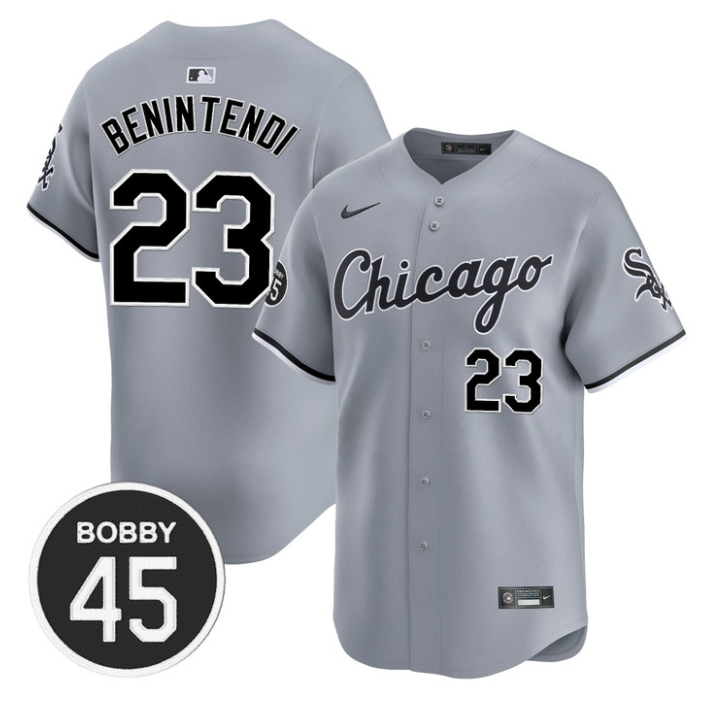Andrew Benintendi #23 Chicago White Sox Bobby Jenks Road Limited Jersey - Gray