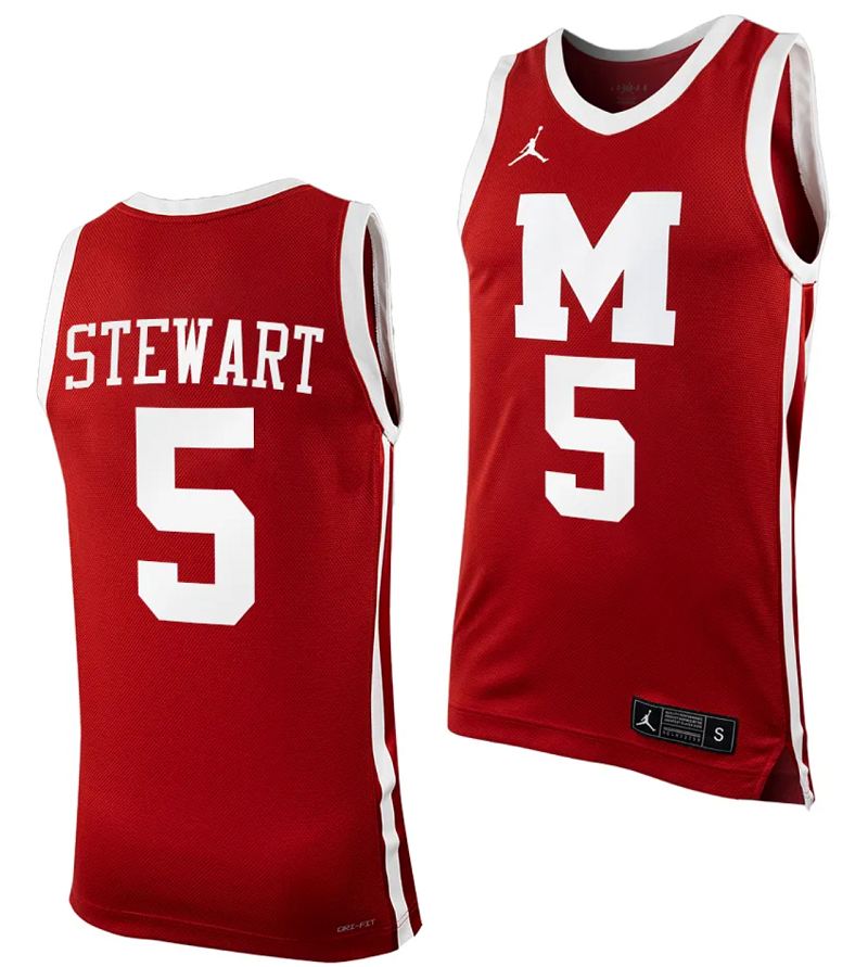 Andrew Stewart #5 Detroit Tigers Morehouse College Limited Basketball Uniform Mar Jersey