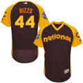 Anthony Rizzo #44 Chicago Cubs Majestic Mens 2016 Star Jersey National League Limited Flex Base Jersey - Brown