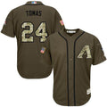 Arizona Diamondbacks #24 Yasmany Tomas Salute To Service Limited Jersey - Green