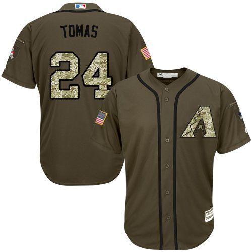 Arizona Diamondbacks #24 Yasmany Tomas Salute To Service Limited Jersey - Green