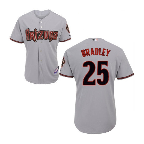 Archie Bradley #25 Arizona Diamondbacks Majestic Mens Authentic Road Cool Base Jersey - Grey