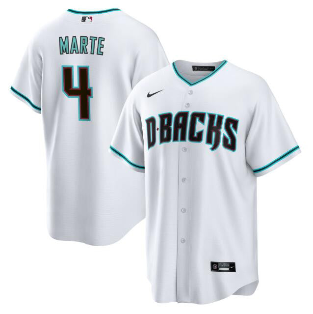 Ketel Marte #4 Arizona Diamondbacks Limited Cool Base Baseball Jersey - White