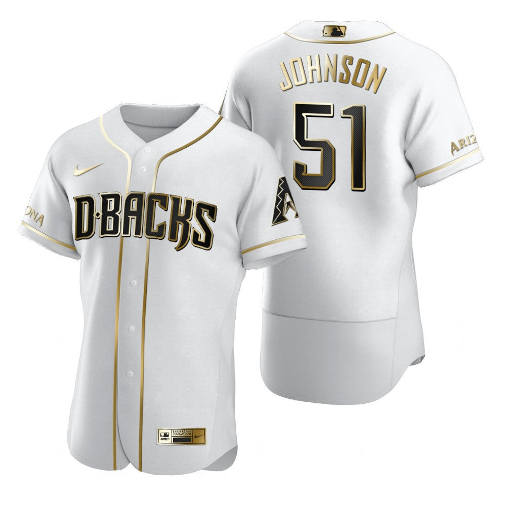 Randy Johnson #51 Arizona Diamondbacks Brandedition White Gift Diamondbacks Fans Limited Jersey - Golden