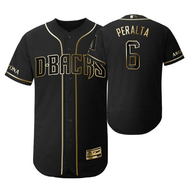 David Peralta #6 Arizona Diamondbacks 2019 Brandedition Black Gift Diamondbacks Fans Limited Jersey - Golden