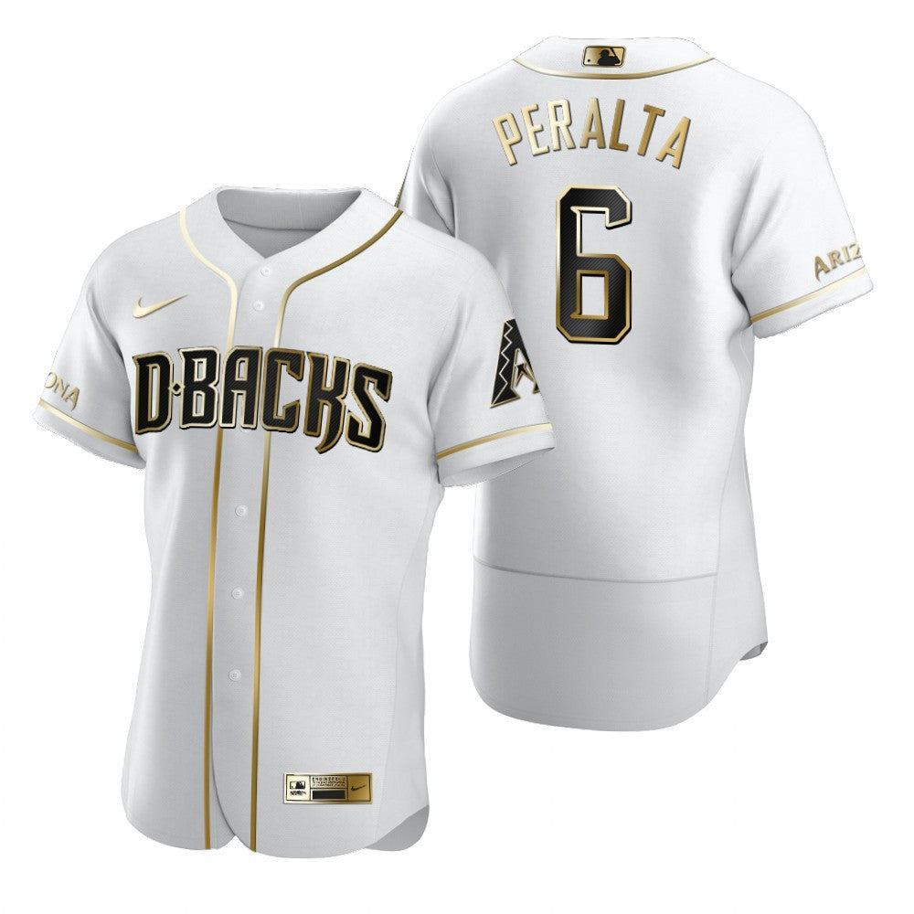 David Peralta #6 Arizona Diamondbacks Brandedition White Gift Diamondbacks Fans Limited Jersey - Golden