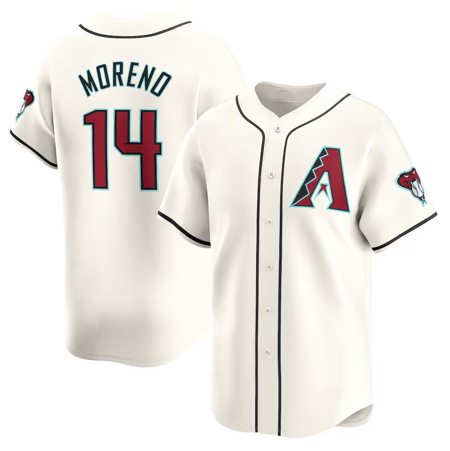 Gabriel Moreno #14 Arizona Diamondbacks Home Limited Gream Stitc Player Jersey