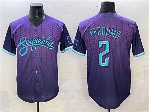 Geraldo Perdomo #2 Arizona Diamondbacks 2025 City Connect Limited Stitche Jersey - Purple