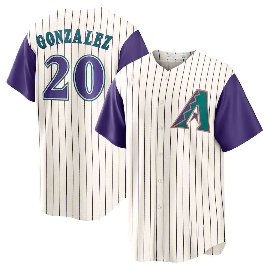 Luis Gonzalez #20 Arizona Diamondbacks Alternate Cooperstown Player J Limited Jersey