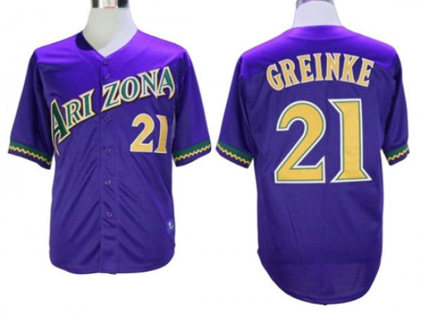 Zack Greinke #21 Arizona Diamondbacks Limited Throwback Jersey - Purple