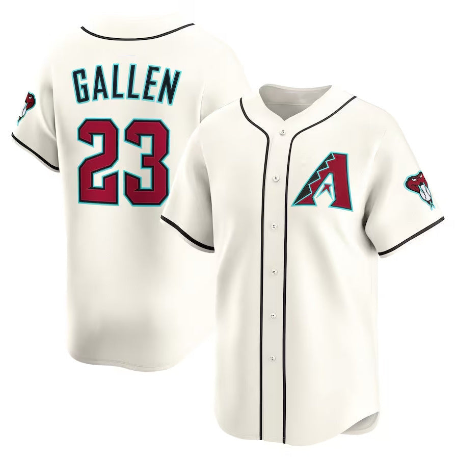 Arizona Diamondbacks #23 Zac Gallen Alternate Limited Stit Player Jersey - Cream