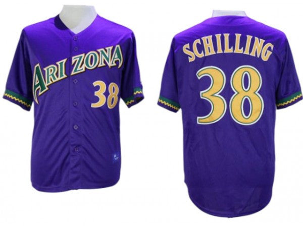 Arizona Diamondbacks #38 Curt Schilling Limited Throwback Jersey - Purple