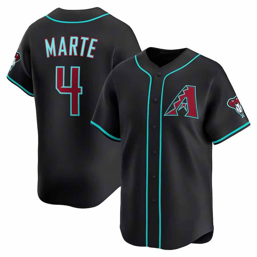 Ketel Marte #4 Arizona Diamondbacks Alternate Limited Baseball Je Jersey - Black