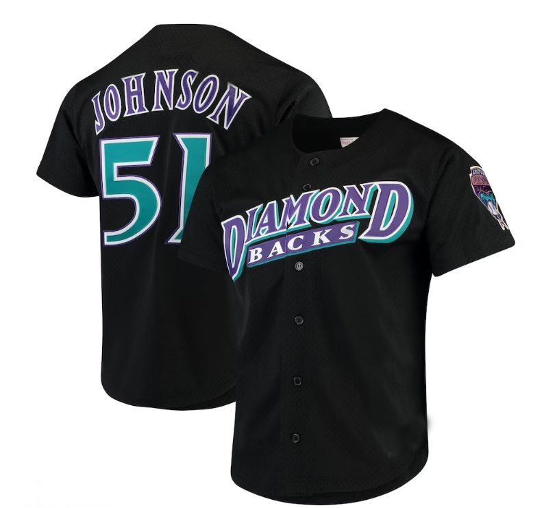 Randy Johnson #51 Arizona Diamondbacks Mitchell & Ness Fashion Cooperstown Colle Limited Jersey