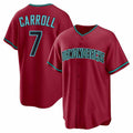 Corbin Carroll #7 Arizona Diamondbacks Alternate 2 Limited Baseball Jersey - Red