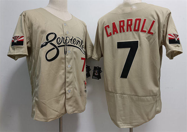 Corbin Carroll #7 Arizona Diamondbacks City Connect Limited Baseball Jersey - Tan