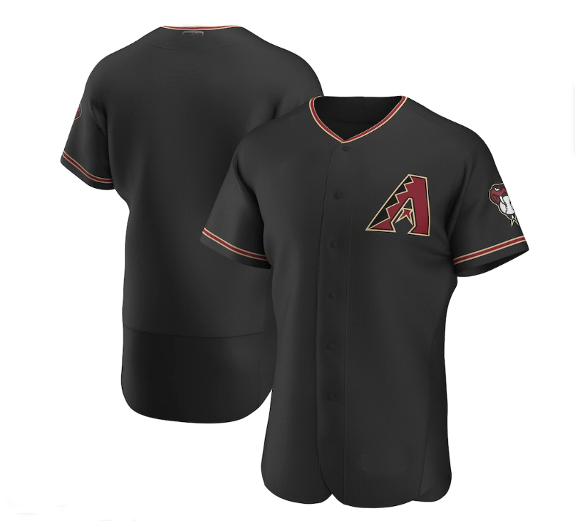 Arizona Diamondbacks Alternate Authentic Stitches Baseball J Team Jersey - Black