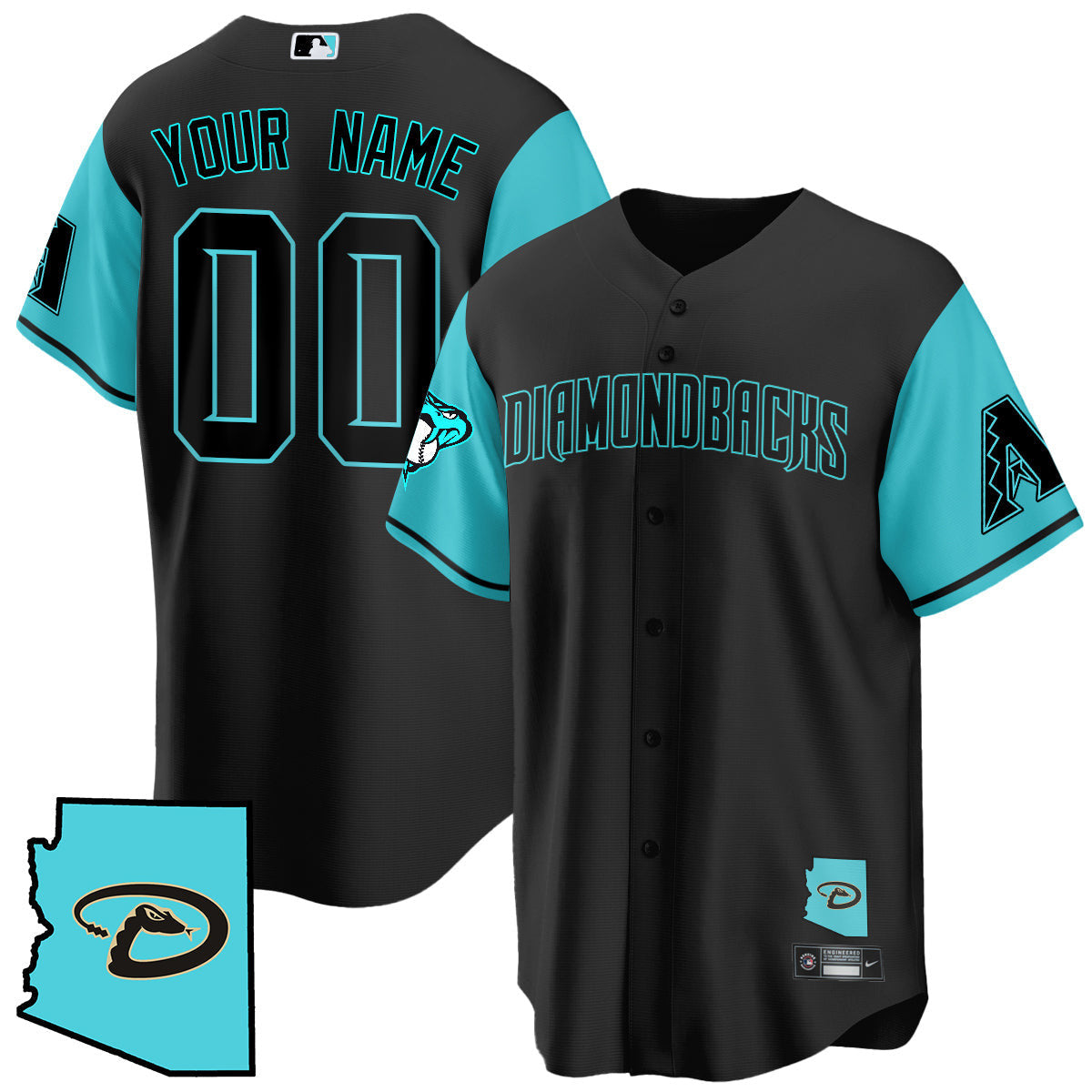 Black Alternate Arizona Diamondbacks Limited Custom Jersey