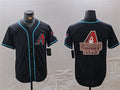 Arizona Diamondbacks Team Big Logo Limited Cool Base Baseball Jersey - Black