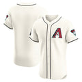 Arizona Diamondbacks Home Elite Patch Baseball Jersey - White