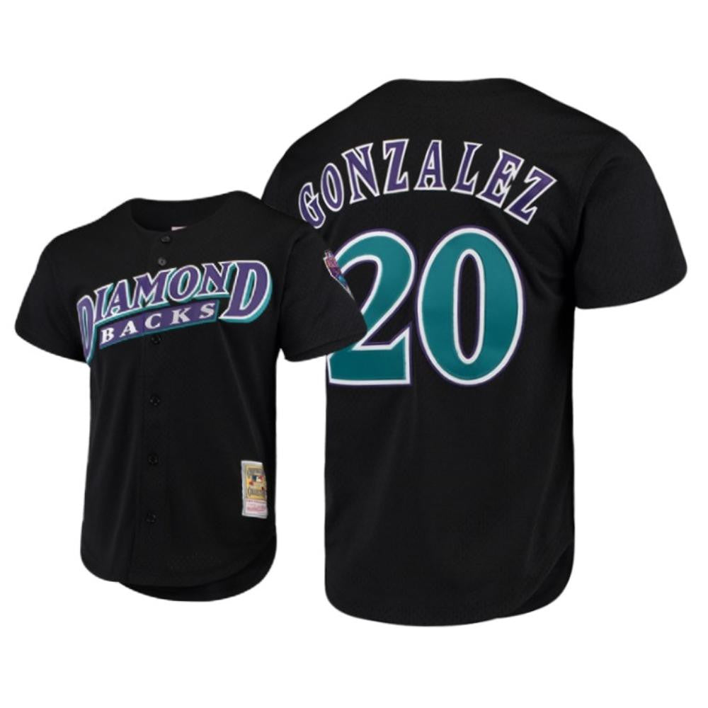 Luis Gonzalez #20 Arizona Diamondbacks Throwback Mesh Limited Jersey - Black
