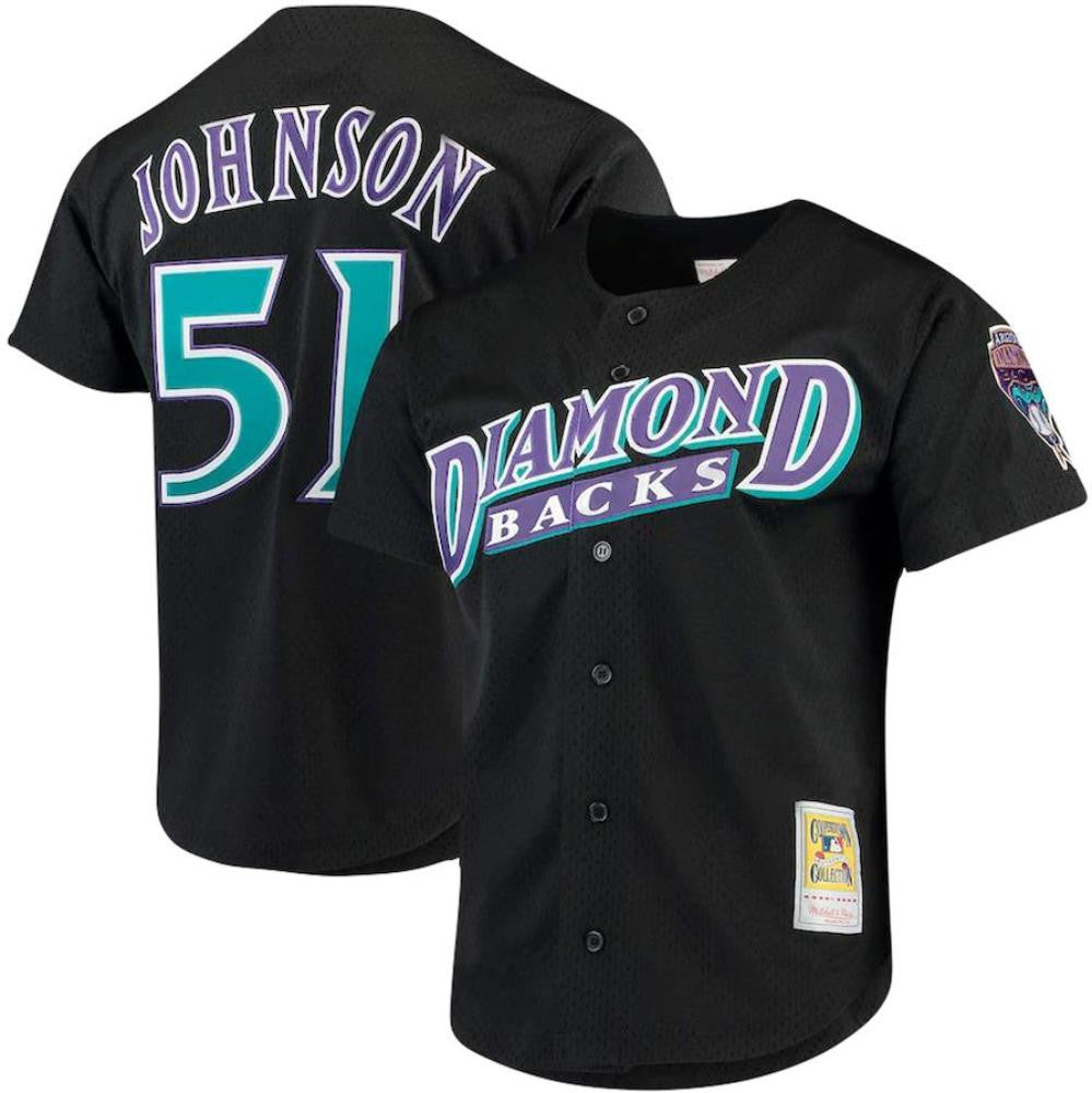 Randy Johnson #51 Arizona Diamondbacks Throwback Mesh Limited Jersey - Black