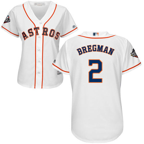 Alex Bregman #2 Houston Astros Womens 2019 Home World Series Bound Limited Baseball Jersey - White
