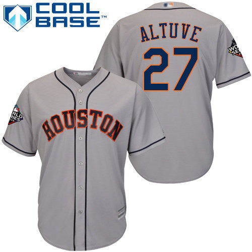 Jose Altuve #27 Houston Astros 2019 Cool Base World Series Bound Limited Baseball Jersey - Grey