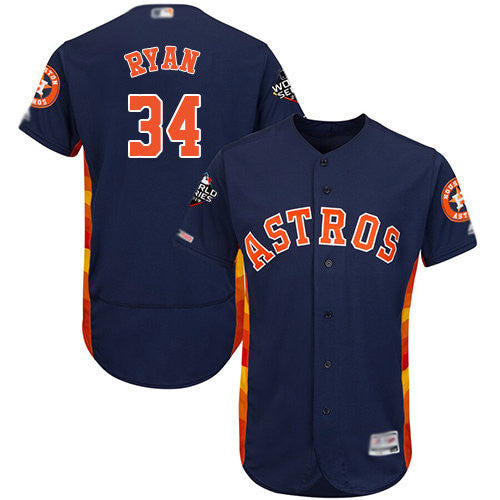 Nolan Ryan #34 Houston Astros 2019 Flexbase Authentic World Series Bound Baseball Jersey - Navy Blue