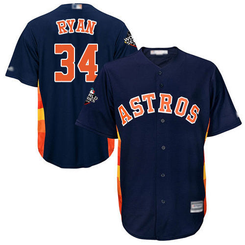 Nolan Ryan #34 Houston Astros 2019 Cool Base World Series Bound Limited Baseball Jersey - Navy Blue